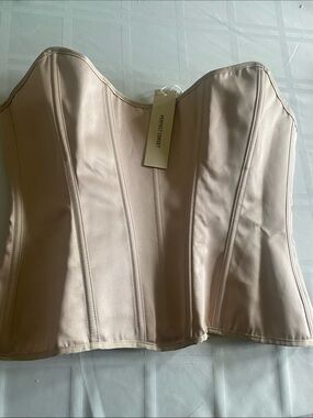 Perfect Corset Women's Strapless Satin Corset Top in Nude